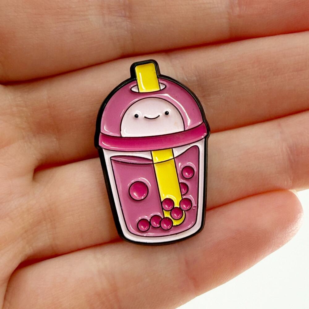 Adventure Time Princess Bubblegum Boba Tea Soft Enamel Pin
